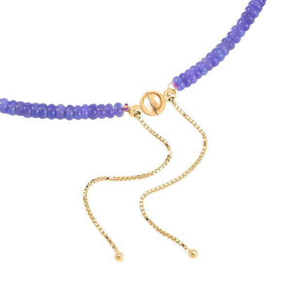 Tansanit Perlen Halskette, 45cm - 143 ct. image number 4