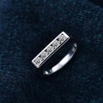 LUXURIANT SI-GH Labor Diamant Ring, 925 Silber rhodiniert - 0,50 ct.