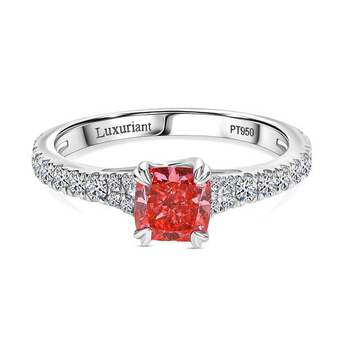 Lab Grown Rosa Diamant VS, Lab Grown Diamant Ring 950 Platin (Größe 18.00) ca. 1,54 ct image number 0