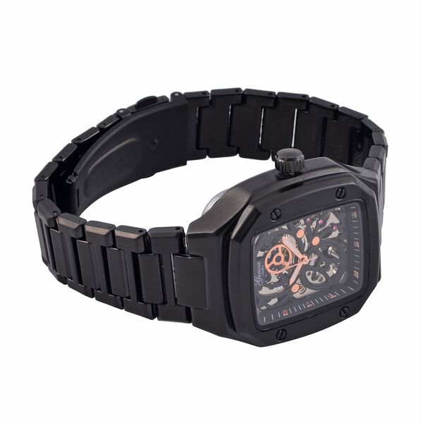 Reiner Edelstahl IP-Schwarz-Plattierung Uhren 20 cm ca. 128,00g image number 6