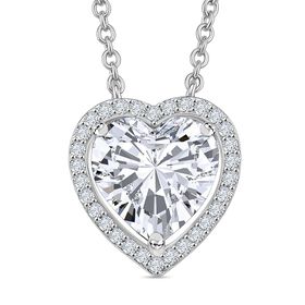 RADIANTA GRA zertifiziert Moissanit (D-VVS) Halskette ca. 45 cm 925 Silber rhodiniert ca. 3.74 ct