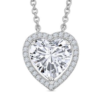 RADIANTA GRA zertifiziert Moissanit (D-VVS) Halskette ca. 45 cm 925 Silber rhodiniert ca. 3.74 ct