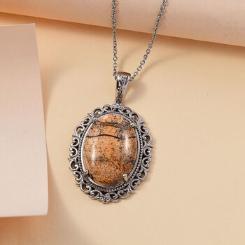 Bild Jaspis-Anh&auml;nger mit 50cm Kette - 26 ct.