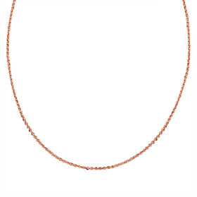 Kabelkette 60 cm in 925er Silber rosévergoldet