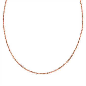 Kabelkette 60 cm in 925er Silber ros&eacute;vergoldet