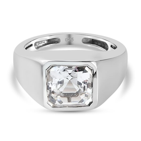 Petalit Solit&auml;r Ring 925 Silber Platin-&Uuml;berzug