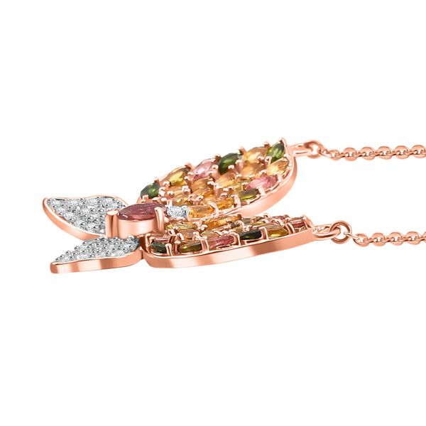 GP Trionfo Kollektion - AA Multi Turmalin, Zirkon und Kanchanaburi blaue Saphir-Halskette, 45 cm - 4,91 ct. image number 4