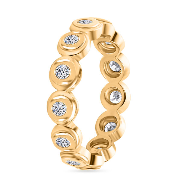 LUXURIANT DIAMOND - Lab Grown Diamant SI-GH Ring 925 Silber 750 Gelbgold Vermeil (Gr&ouml;&szlig;e 18.00) ca. 1,00 ct image number 3