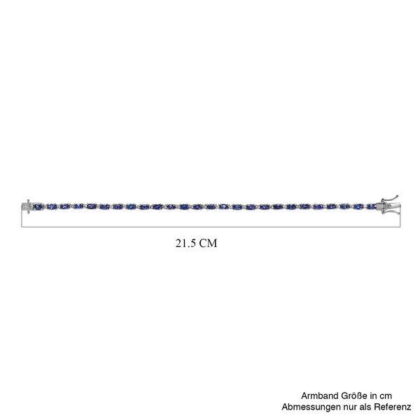 AAA Tansanit und Zirkon Eternity 20cm Armband - 8,29 ct. image number 5