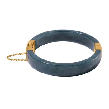 EXTREM SELTEN - Nat&uuml;rlicher Olmek Jadeit Armreif ca. 19 cm 925 Silber vergoldet ca. 250.00 ct