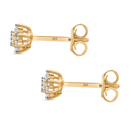 LUXURIANT DIAMOND - Lab Grown Diamant SI-GH Ohrringe 925 Silber Gelbgold Vermeil ca. 0.33 ct image number 3