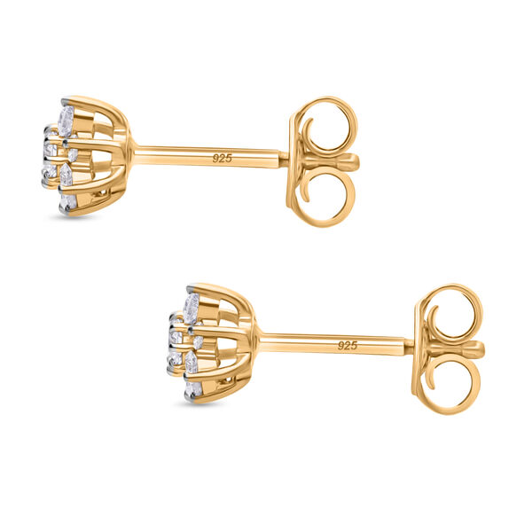 LUXURIANT DIAMOND - Lab Grown Diamant SI-GH Ohrringe 925 Silber Gelbgold Vermeil ca. 0.33 ct image number 3