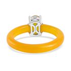 Gelbe Jade, Fissure gefüllt gelber Saphir Ringe 925 Silber rhodiniert (Größe 16.00) ca. 9.82 ct image number 4