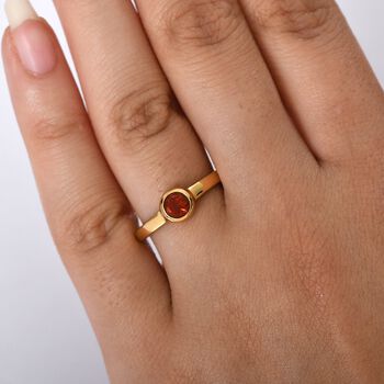 D'Joy AA mexikanischer Kirschfeuer-Opal Ring - 0,36 ct.