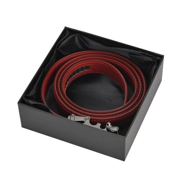 Automatik-Schnallen Ledergürtel, Rot image number 6