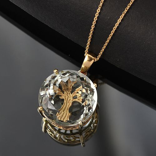 Prasiolith Anhänger mit 50cm Kette - 15,50 ct. image number 1