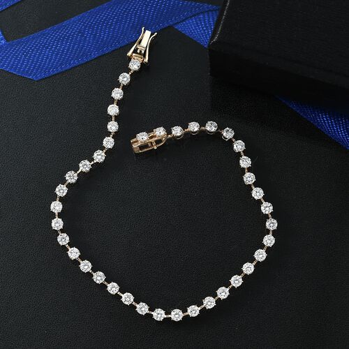 LUXURIANT DIAMOND- IGI zertifiziertes VS-EF Labor Diamant 19cm Armband in 375 Gelbgold - 4,4 ct. image number 1