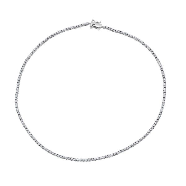 Lab Grown Diamant SI-GH Halskette ca. 45 cm 925 Silber rhodiniert ca. 10,03 ct. image number 0