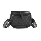 "Life style Color:black /Profile:cross body bag wall(exterior):PU Lining(interior): polyester; Pockets(exterior):zipped-3,pocket-1; Pockets(interior):zipped-1,slid-1 Measurement:22*8*19 cm "