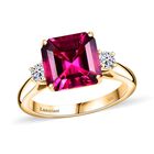 AAA Lab Grown Bixbit, Lab Grown Diamant Ring 417 Gold (Größe 17.00) ca. 3.45 ct