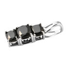 3er-Set Elite Shungit 3 Stein Ring, Ohrstecker und Anhänger 925 Silber platiniert ca. 5,71 ct image number 6