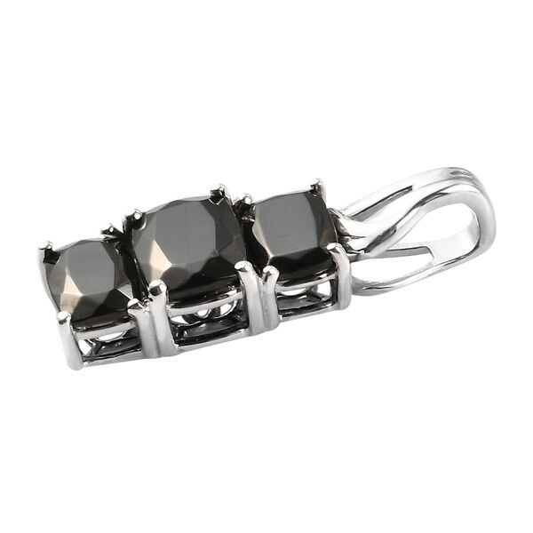 3er-Set Elite Shungit 3 Stein Ring, Ohrstecker und Anh&auml;nger 925 Silber platiniert ca. 5,71 ct image number 7