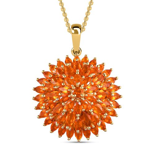 Salamanca Feueropal Anhänger mit Kette - 3,67 ct. image number 0