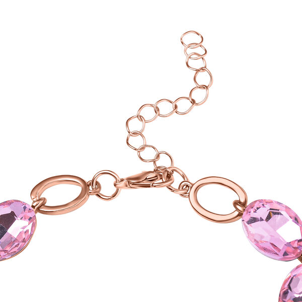 Rosa Kristall Armband, ca. 19 cm, rosefarben image number 3