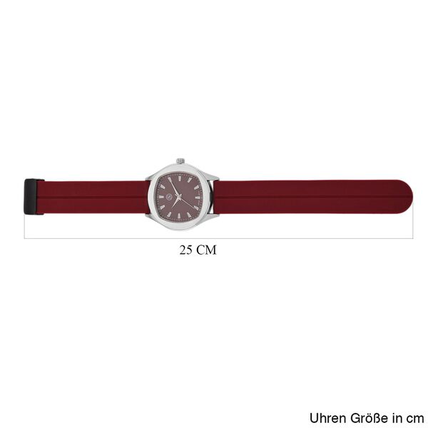 STRADA - Armbanduhr Legierung, silberfarben, Zifferblatt Braun-Hydraulic, 3 ATM wasserdicht image number 8