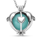 Fluoreszierender Delfin-Anh&auml;nger mit Kette, ca. 50 cm, Edelstahl