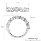 LUSTRO STELLA Hergestellt mit ZIRKONIA 7 Stein Ring 925 Silber Platin-Überzug (Größe 18.00) ca. 1,73 ct image number 5