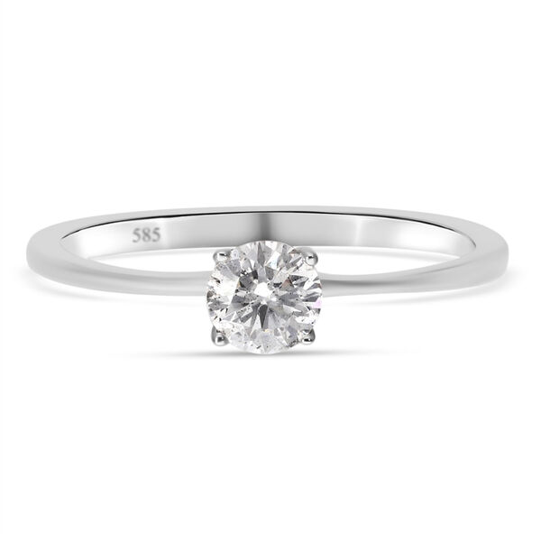 Diamant Solitär-Ring, SGL zertifiziert P1 G-H, 585 Weißgold  ca. 0,52 ct image number 0