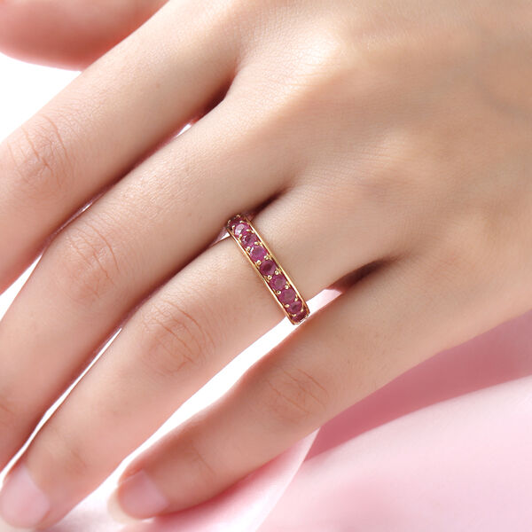 Afrikanischer Rubin-Ring, 925 Silber vergoldet  ca. 1,16 ct image number 3