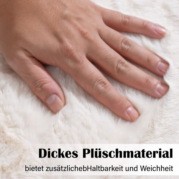Superweicher Teppich, 1200 GSM, echtes Anti-Rutsch-Material, 60 x 90 cm, Elfenbein image number 3