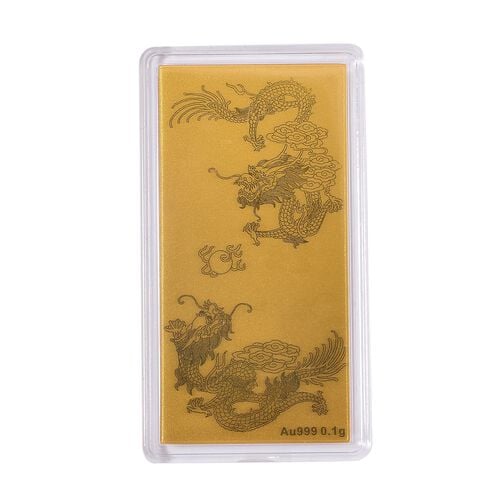 999er Gold, Schmuckplättchen mit Drachen-Motiv
