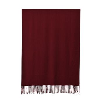 Eleganter doppelseitiger Schal mit Fransen, 68x180cm, Rot