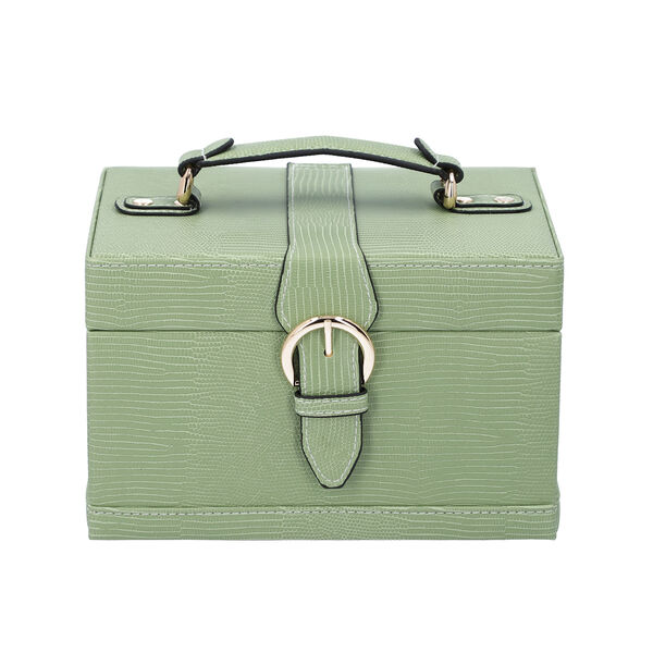 Schmuckkasten mit 3 Etagen und Spiegel, gr&uuml;n image number 2