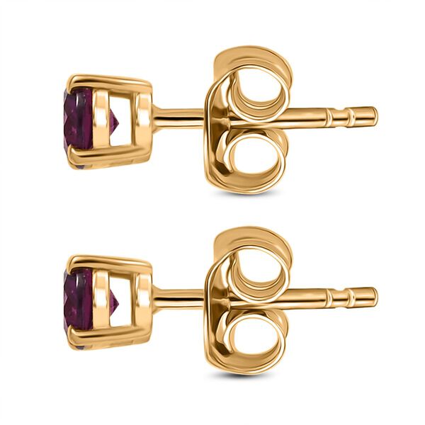 AAA Radiant Ember Granat Ohrringe, 925 Silber 750 Gelbgold Vermeil - 0,86 ct. image number 5