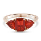Mexikanischer Kirschfeuer-Opal-Ring, 585 Gelbgold (Größe 16.00) ca. 1,25 ct