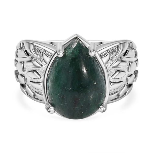 Grüner Aventurin Ring, Silberton, (Größe 20.00) ca. 6.02 ct image number 0