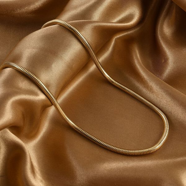 Schlangen Halskette, Edelstahl, ca. 50 cm, ca. 16,80g, goldfarben image number 1