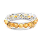 Citrin Ring Messing (Größe 21.00) ca. 9,00 ct
