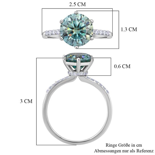D'Joy Paraiba Moissanit, Moissanit Ring 925 Silber rhodiniert (Gr&ouml;&szlig;e 18.00) ca. 3.75 ct image number 5