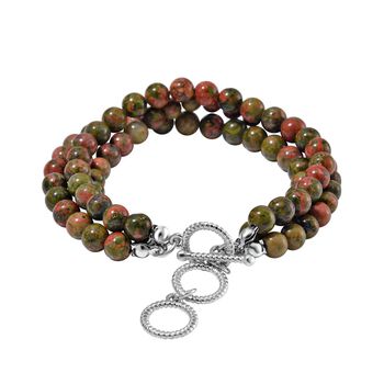 Unakite Armband, 18 cm - 30 ct.