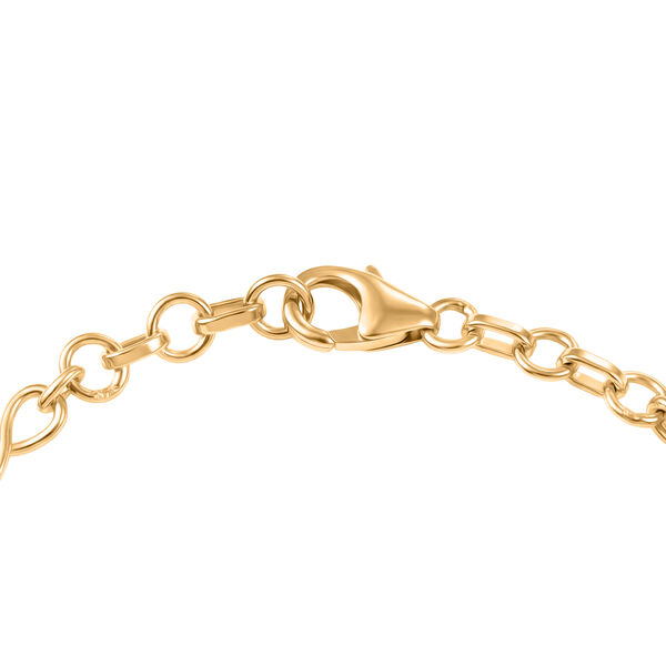 GP - Murano aus Italien, Kanchanaburi Blauer Saphir Armband ca. 19 cm 925 Silber 750 Gelbgold Vermeil image number 1