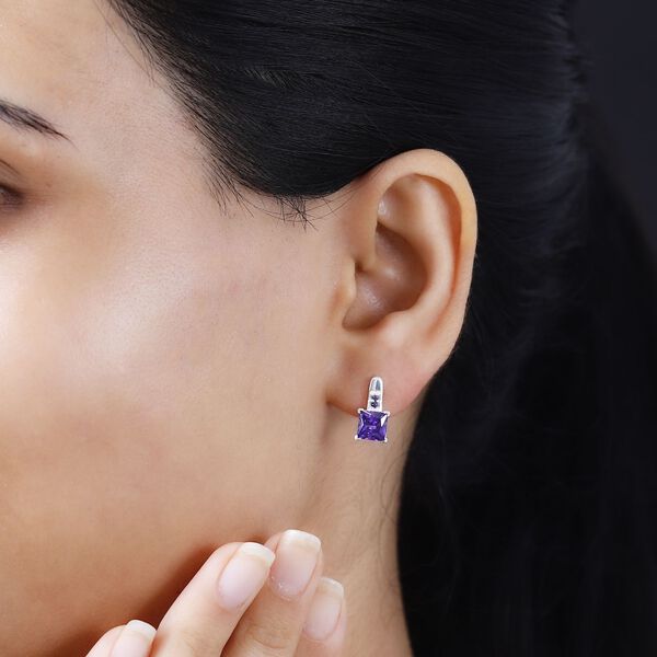 LUSTRO STELLA - Blauer Zirkonia Ohrringe 925 Silber image number 3