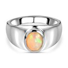 Nat&uuml;rlicher, &auml;thiopischer Welo Opal Ring, 925 Silber (Gr&ouml;&szlig;e 20.00) ca. 0.73 ct