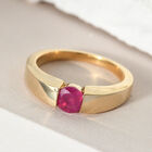 Afrikanisher Rubin(Fissure gefüllt) Ring 925 Silber vergoldet image number 1
