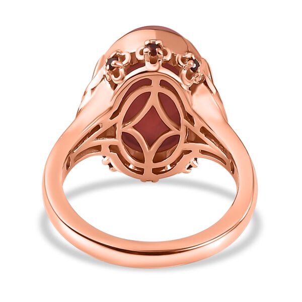 AAA Oregon Pfirsich Opal und Mosambik Granat Ring - 4,07 ct. image number 6