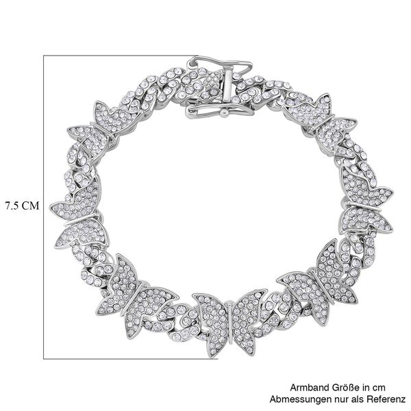 Weißer Kristall Armband ca. 19 cm image number 4